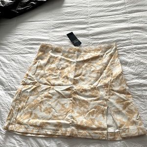 Abercrombie printed mini skirt with front slit